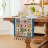 Caminho de Mesa Moderno Simples Jacquard Tecido Colorido Flores Mundo Subaquático Ondas de Primavera Franjas Toalha de Mesa Doméstica Poliéster Caminho de Cama