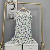 Novo Pijama de Algodão e Seda 2025 para Mulheres, Verão Fino Tamanho Grande, Vestido Longo de Algodão Artificial de Manga Curta para Usar por Cima