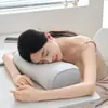 Almohada de Siesta Estilo Japonés Muji, Soporte Lumbar de Látex Premium, Almohada Portátil para Acampar, Almohada de Siesta para Oficina, Rebote Lento
