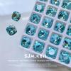 Nova nail art verde claro Blue Series High K9 broca fundo pontiagudo Super Flash gordura quadrado desgaste armadura DIY stick diamante joias atacado