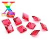 Vidrio rojo rosa en ángulo recto cuadrado SQ, gran inventario, calidad 3A, 3 x 3-8 x 8 mm, acabado en piedra desnuda.