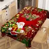 Toalha de Mesa Decorativa para Cena de Árvore de Natal Venda Quente Transfronteiriça Papai Noel Floco de Neve Boneco de Neve Impermeável Capa para Mesa de Jantar