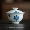 Cuenco de porcelana azul y blanca pintado a mano Mi Yan, cuenco individual para té doméstico, juego de té de kung fu no caliente, tetera de cerámica sencilla