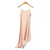 Talla Grande Gordo mm 100kg Modal Camisola Interior de Pijama Suelta Larga Anti-Exposición Falda Interior para Mujer