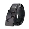 Cinturón de Cuero Personalizado para Hombre de Cuero Genuino Hebilla Automática Cinturón de Cintura de Piel de Vaca Logo Impreso a Color Regalo de Negocios Hebilla de Trinquete Cinturón de Cuero de Primera Capa para Hombre