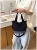Bolsa de Lienzo Japonesa Personalizada de Alto Estilo 2026, Moderna y Sencilla, Gran Capacidad, Adecuada para el Trabajo y los Viajes Diarios, Bolso de Mano con Contraste de Color
