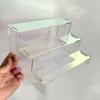 Venta Caliente Transfronteriza Color Acrílico Escalera Exhibidor Hecho a Mano Lego Estante de Almacenamiento Labial Esmalte de Uñas Almacenamiento de Escritorio