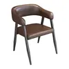 Mesa y Sillas Combinadas Color Nogal Negro Estilo Hong Kong Barra Transparente Barra Cuadrada Cafetería Silla Suave Restaurante de Comida Rápida Mesa y Sillas para Comer