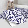 Pegatinas de suelo de baldosas de estilo europeo portugués transfronterizo para decoración de suelo de baño y dormitorio, pegatinas de pared esmeriladas gruesas, autoadhesivas e impermeables