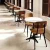 Mesas de Centro y Sillas Clásicas, Diseño de Alta Gama Estilo Europeo, Mesas y Sillas Redondas Pequeñas Comerciales para Cafeterías, Panaderías y Áreas de Reunión