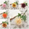 Flores dália artificiais para atacado, plantas verdes, decorações de casamento e itens de artesanato em estilo INS, fabricados para vendas transfronteiriças