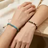 Novo Pulseira Tecida com Contas Espaçadoras de Pedra Natural Feita à Mão Pulseira Ajustável Fashionável Exquisita para Mulheres Fonte Transfronteiriça