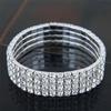 Tobillera de cuerda elástica con diamantes de imitación de venta caliente transfronteriza para mujer, moda simple, BLINGBLING, joya para pie de playa con pedrería, venta al por mayor