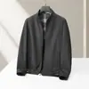 Chaqueta para hombre transfronteriza colección primavera y otoño 2026, cuello alto, estilo con cremallera, abrigo casual de lujo joven y moderno estilo americano