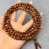 Pulsera Auténtica de Madera Huanghuali Birmano de Hainan, Madera de Durazno Vieja Taishan, Piedra Preciosa Roja, Artesanía de Madera para Hombre, Joyería de Madera para Mujer