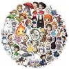 50 piezas de pegatinas de graffiti Totoro de anime transfronterizo, pegatinas decorativas impermeables para vasos de agua, pegatinas creativas de anime japonés Totoro al por mayor