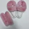 Zapatos de Cueva con Cubierta de Pelusa Forro Nube Esponjosa Rueda Ligera Forro Extraíble Gamuza Ordinaria Cubierta de Lana Otoño e Invierno