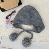 Gorro de Punto con Pompón Estilo Coreano para Mujer, Cálido Sombrero de Lana Resistente al Frío para Otoño e Invierno, Gorro de Punto Simple y Versátil