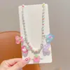 Colar Infantil Colorido com Contas Colar de Desenho Animado Fofo Urso de Resina Transparente para Meninas Pequenas Acessórios