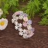 Pulseira Elástica Geométrica Floral Colorida Mais Vendida Transfronteiriça, Pulseira Feminina Floral Versátil Fresca e Simples