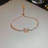 Pulsera Geométrica Redonda de Flor de Zirconia Transfronteriza Europea y Americana Estilo Retro de Moda Pulsera Joyería de Lujo Ligero Al por Mayor