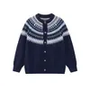 Suéter de punto Fair Isle, cárdigan de pareja para hombre y mujer, cuello redondo, estilo vintage, otoño/invierno, venta al por mayor desde una fábrica transfronteriza