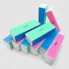 Nova ferramenta de manicure polida de quatro lados, lixa de unha, bloco de polimento tipo bloco de tofu com núcleo rosa, polimento fino e clareamento