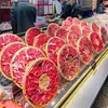 Prato Redondo de Melamina para Hot Pot de Carne de Chaoshan, Prato Especial para Apresentação de Carne Fresca Cortada, Suporte Criativo em Pé para Fatias de Carne