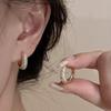 Pendientes de aro con diamantes y circonitas exquisitas de lujo para mujer, elegantes y de alta gama, de moda retro