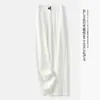 Pantalones de Pierna Ancha de Seda Helada de Verano para Mujer, Estilo Mamá de Mediana Edad, Cintura Alta, Pantalones Rectos Fluidos, Pantalones Casuales Adelgazantes, Pantalones de Trabajo