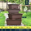Vaso Extra Grande Retangular de Plástico Vaso de Flores de Textura Semelhante à Pedra de Alta Qualidade Vaso Especial para Bonsai Vaso de Flores Durável de Plástico