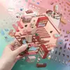 Pegatinas Grandes de Paisajismo Nuevas Pegatinas de Escena Miniatura Apilables Pegatinas de Cabaña Estéreo Descompresión Pegatinas de Paisajismo Hechas a Mano para Niños