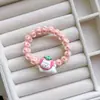 Diadema de Oso Lindo de Dibujos Animados Estilo Ins para Niña Diadema Dulce Cuerda de Cabello Trenzada Colorida Banda de Goma Accesorios para el Cabello Venta al por Mayor