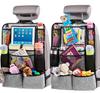 Organizador de asiento trasero para coche protector de patadas protector de asiento trasero tableta con pantalla táctil ordenador accesorios de viaje bolsillo de almacenamiento