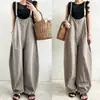 Mono de tirantes ancho de estilo japonés casual y minimalista de 5 colores para comercio exterior, nuevo mono de una pieza de color liso de ajuste holgado para primavera/verano