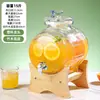 Botella de vidrio para licor infusionado con grifo, barril de cerveza, refrigerador de bebidas de té de frutas, jarra de agua fría, popular contenedor de cola para jugo