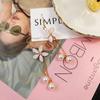 Aretes Largos de Borla con Flor y Perla para Mujer, Estilo Coreano, Celebridad de Internet, Elegantes, 925 Hipoalergénicos, Moda, Nuevos Aretes de Moda