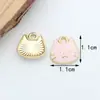 Tamaño pequeño Cabeza de gato Accesorios DIY Gato Aleación Goteo de aceite Funda para teléfono Accesorios para el cabello Pulsera Collar Colgante Llavero