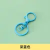 10 piezas de barniz para hornear cierre de langosta redondo juego de tres piezas de llavero colgante Anillo de llavero giro de 8 palabras accesorios de material para colgante de joyería diy