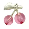 Pendientes Colgantes de Aleación Acrílica de Cereza de Cristal 3D para Hacer Manualidades Transfronterizos, Collares, Llaveros, Accesorios de Joyería