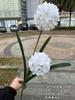 2024 nuevas flores de boda blancas simulación fabricantes de comercio exterior bola blanca crisantemo hortensia delfinio flores artificiales al por mayor