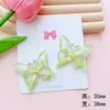 Nuevos Colores Gelatina Mariposa Acrílico Accesorios DIY Funda de Teléfono Hebilla de Zapato Parche de Flor para Zapatos Material para Accesorios del Cabello