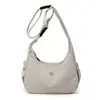 Bolsa Dumpling da Moda para Mulheres, Bolsa Pequena Versátil de Lona de Nylon Leve, Bolsa de Ombro e Transversal Versátil, Tendência