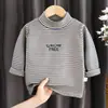 Blusas Térmicas Infantis de Outono Novas para Meninas e Meninos, Roupas Infantis Listradas Transfronteiriças, Macacões para Bebês no Atacado