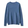 Pronto Para Vestir Outono e Inverno Novo Suéter Masculino de Cashmere Gola Redonda Cor Lisa Pulôver Tricô Sem Costura Camisa Base Top