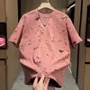 Top Masculino de Manga Curta Verão 2026 Luxo Personalizado Camiseta Meteor com Diamantes Inteiros Marca Tendência Gola Redonda Versátil Camiseta de Meia Manga