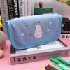 Bolsa Estojo Clamshell de Grande Capacidade Estilo Japonês Ins Nova Macia Fofa para Menina Alta Qualidade Bolsa Estojo para Estudante Bolsa de Armazenamento para Mesa