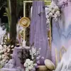 Arco de casamento de malha branca arranjo de proposta de casamento fundo estilo chinês teto gaze branca foto decoração externa