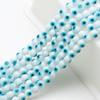 Novo 8mm Evil Eye Pearlescent Surface Funny Eye Glass Beads DIY Pulseira Frisada Jóias de Cristal Material Acessórios
