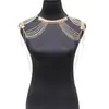 Nuevo Producto Transfronterizo Europeo y Americano 2026: Cadena de Hombro con Borla de Textura Metálica Pesada Soldada, Cadena Corporal de Doble Hombro para Mujer Caliente